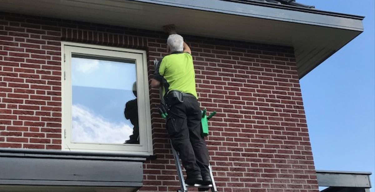 Glasbewassing, gevelreiniging, conserveren kozijnen & anti-spinbehandeling